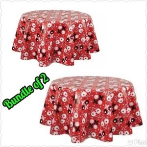 2 Hugs & Kisses PEVA Vinyl Tablecloth 70" Round Way to Celebrate XO